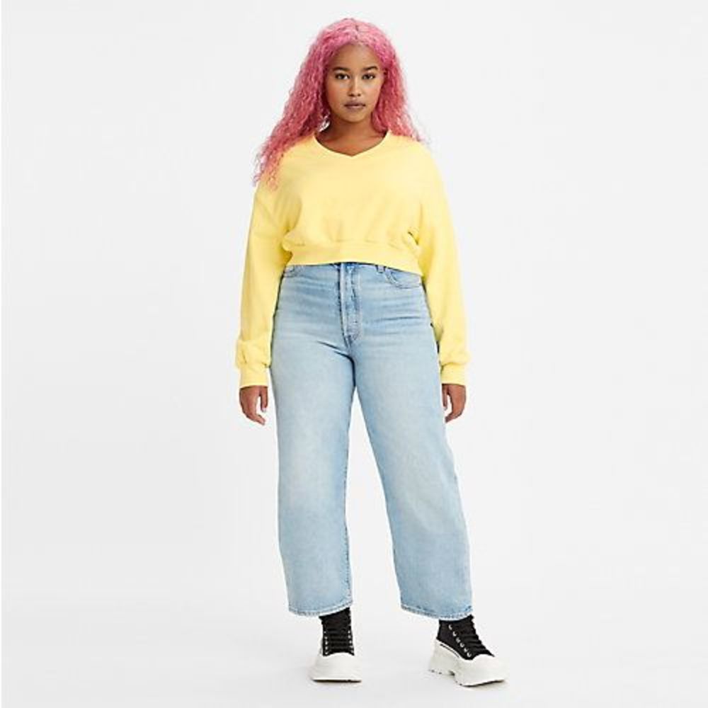Ribcage Straight Ankle Women's Jeans - Middle Road - Blue